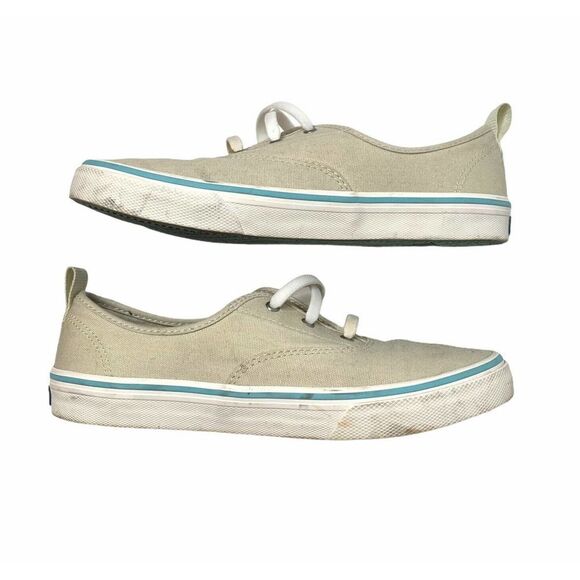 Sperry Top Sider Femmes Cream Lace Up Sneaker 8 - Picture 6 of 9